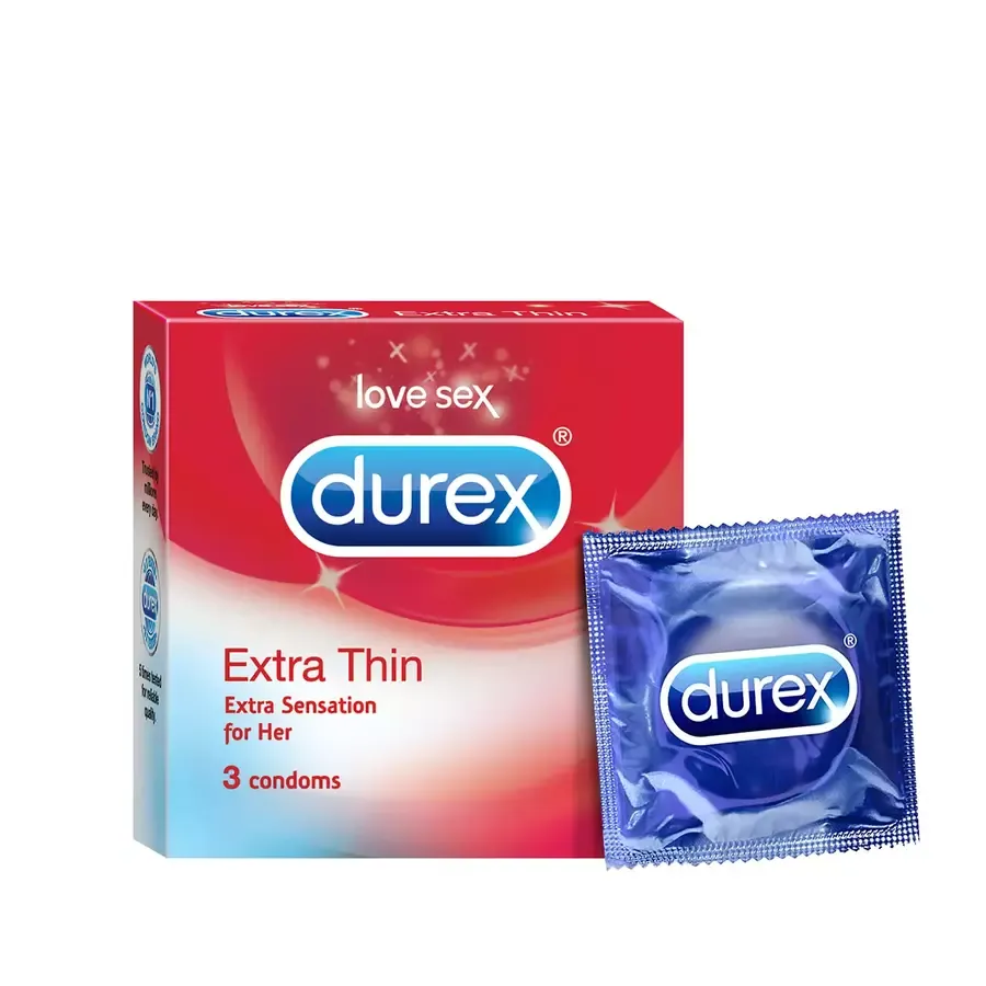 Durex Extra Thin Condoms - 3 pcs