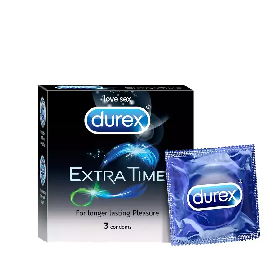 Durex Extra Time Condoms - 3 pcs
