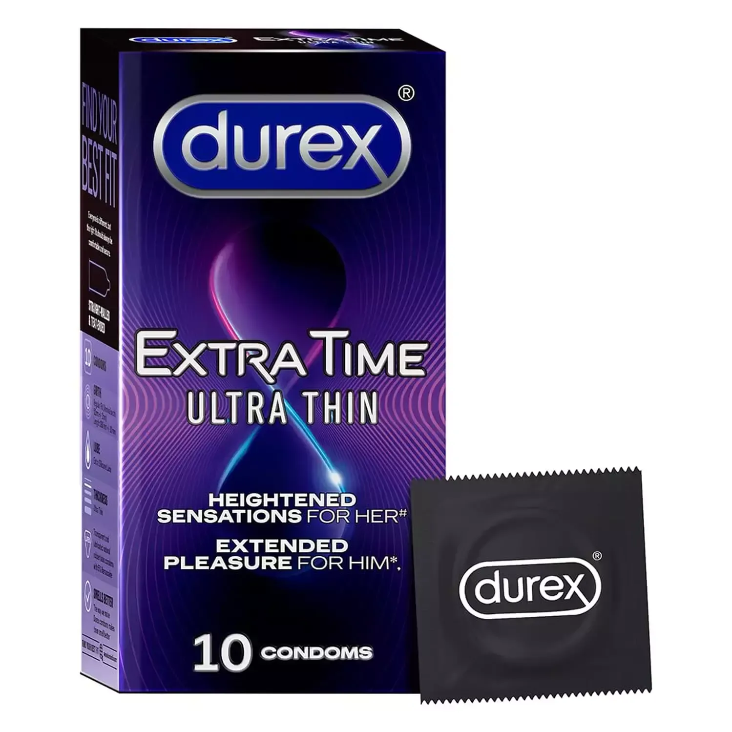 Durex Extra Time Ultra Thin Condoms - 10 pcs