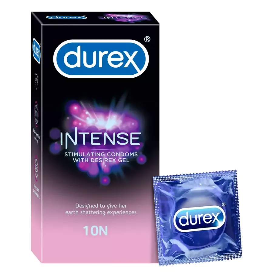 Durex Intense Stimulating Condom With Desirex Gel- 10 pcs