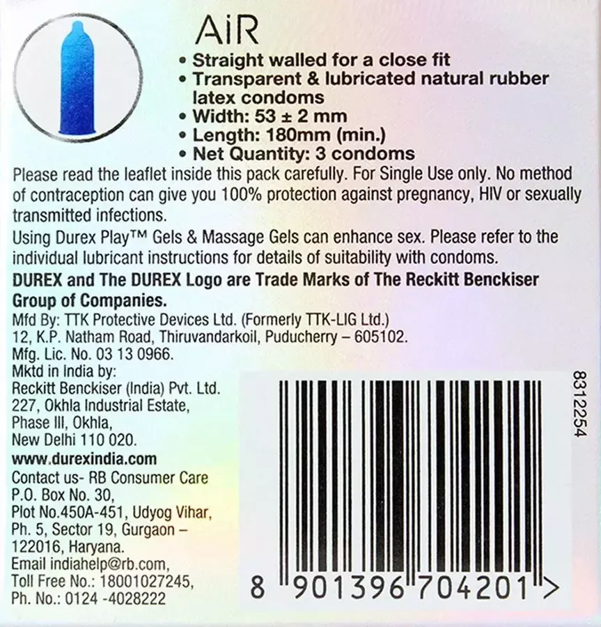 Durex Air Ultra condom 3 pack box