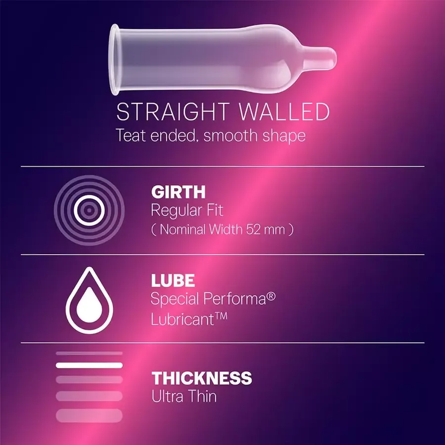 Durex Extra Time Ultra Thin condoms 10 pack box