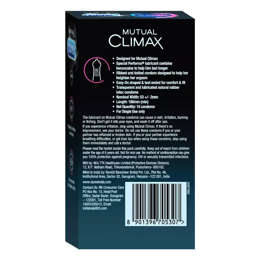 Durex Mutual Climax condoms 10 pack box