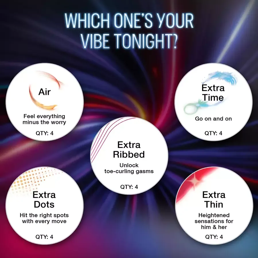 Durex Pleasure Mix 5 in 1 Pack - 20 assorted condoms