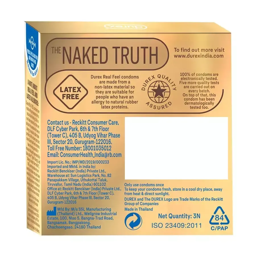 Durex Real Feel Condoms 3 pcs pack