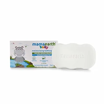 Mamaearth Moisturizing Bathing Bar For Babies 75g - gentle baby soap bar