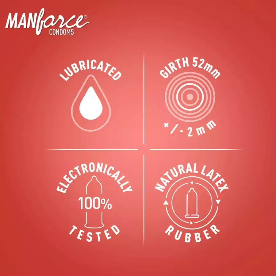 Manforce Cocktail Strawberry & Vanilla Flavoured Condoms - Pack of 10