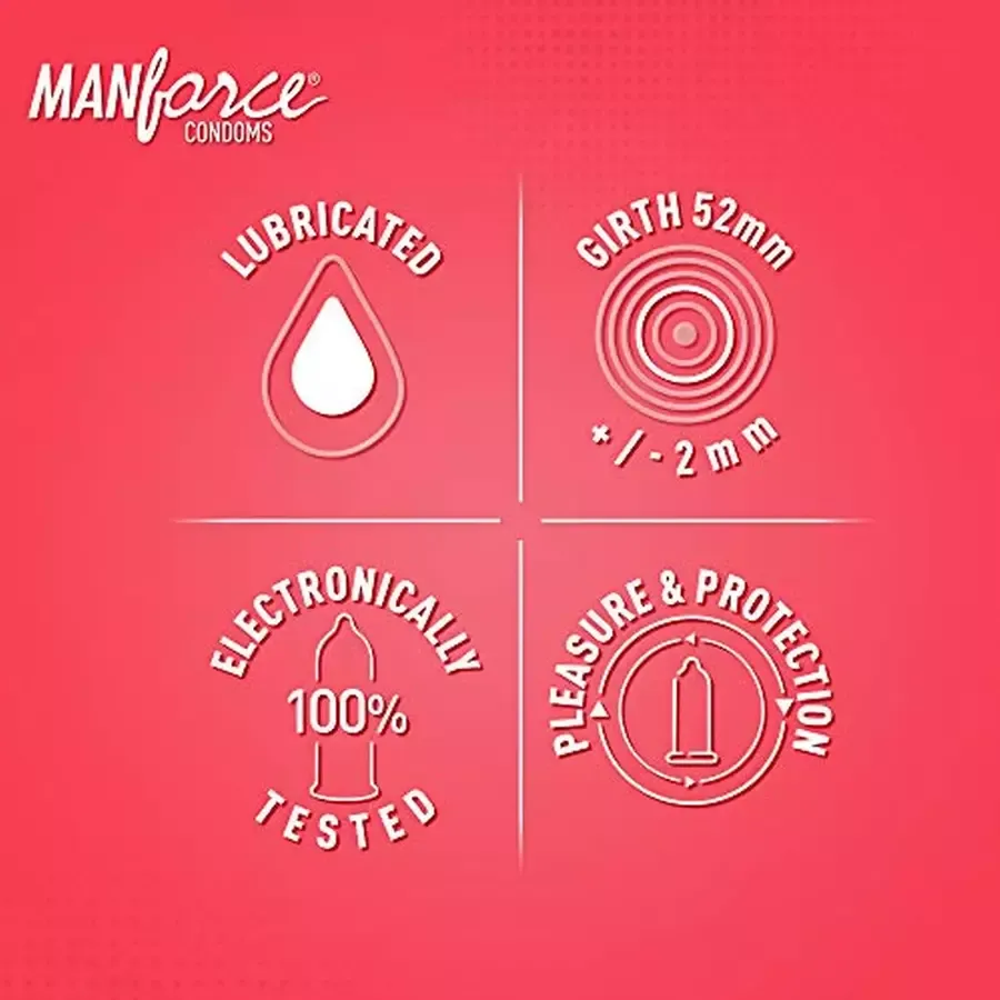 Manforce Extra Dotted Condoms Litchi Flavoured 20 pcs pack