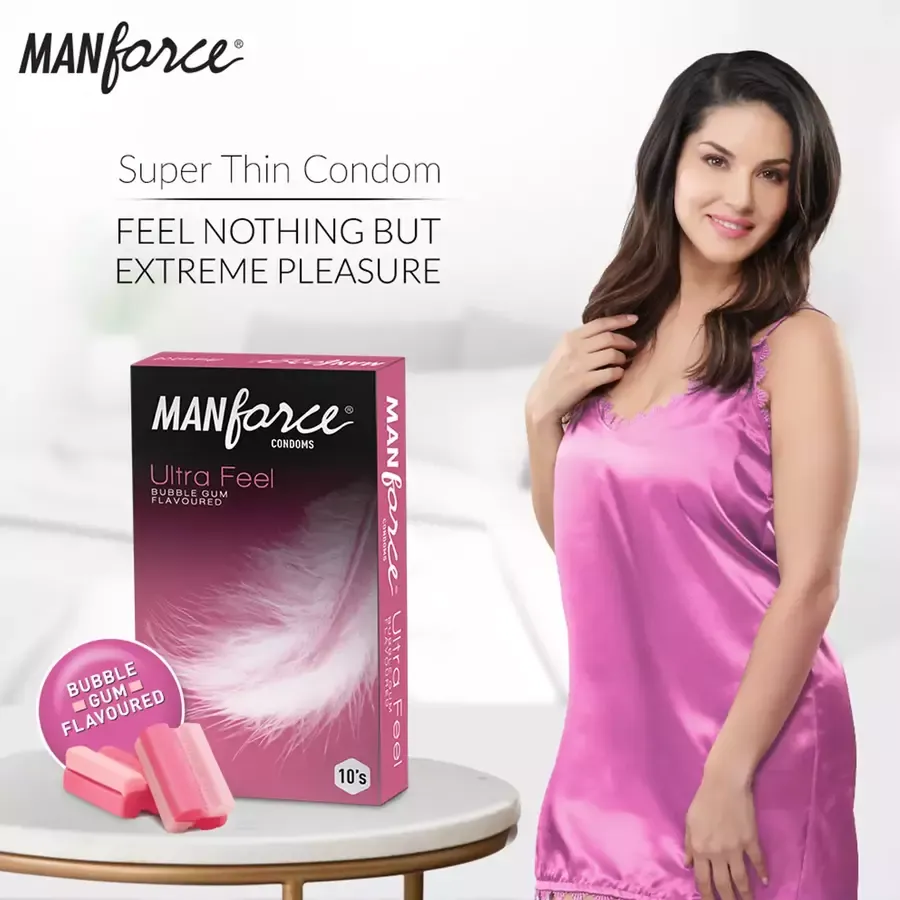 Manforce Ultra Feel Bubblegum Flavoured Condom Pack of 10