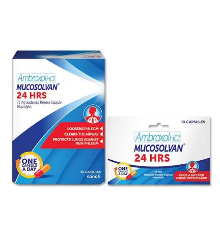 Mucosolvin Syrup 100 ml bottle by Mankind Pharma for productive cough relief