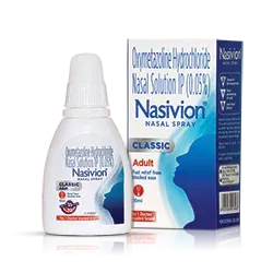 Nasivion Adult Nasal Spray 0.05% oxymetazoline nasal spray bottle