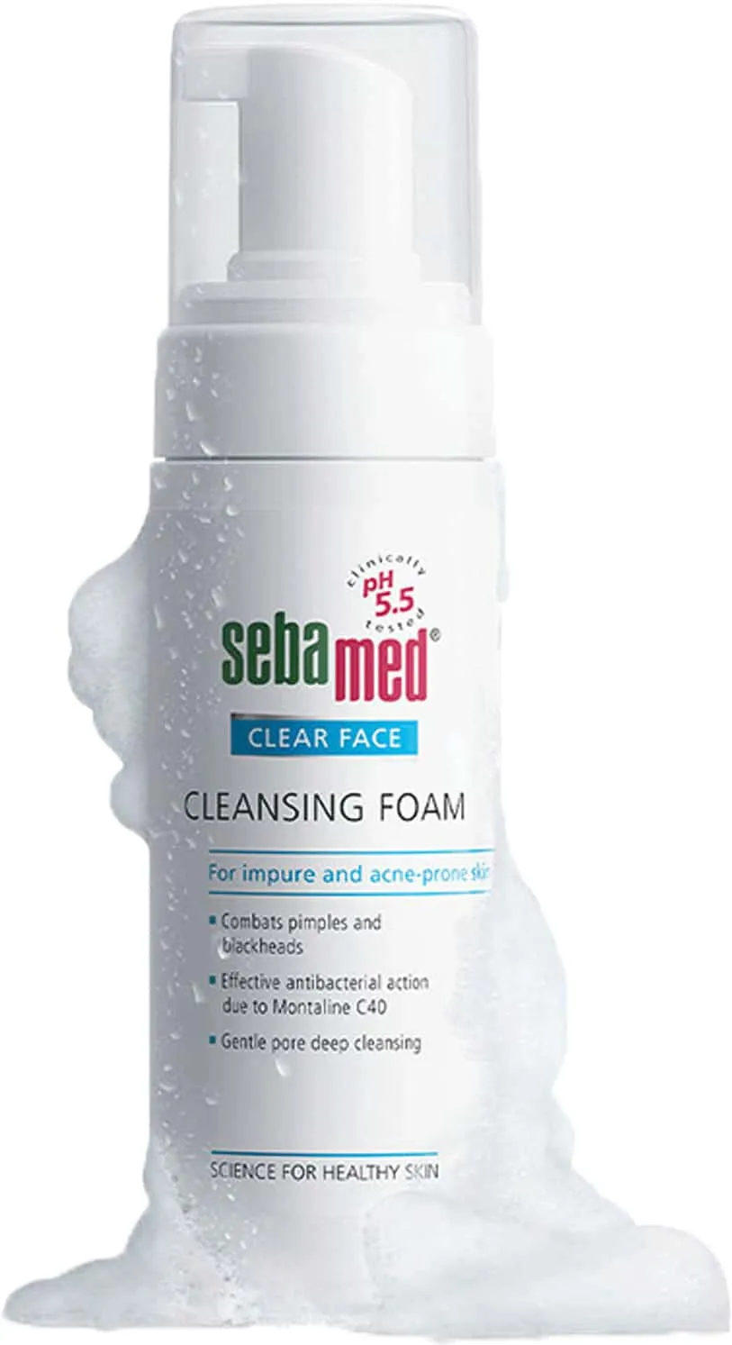 Sebamed Clear Face Cleansing Foam 150ml pump bottle for acne-prone skin