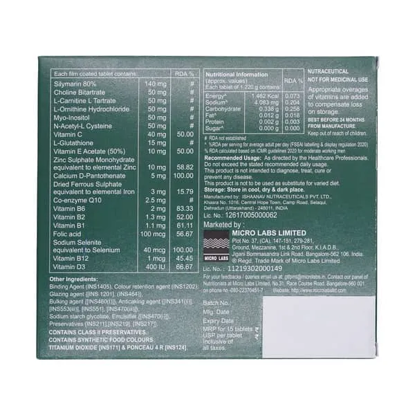 Silybon Forte 140 mg silymarin tablets for liver health