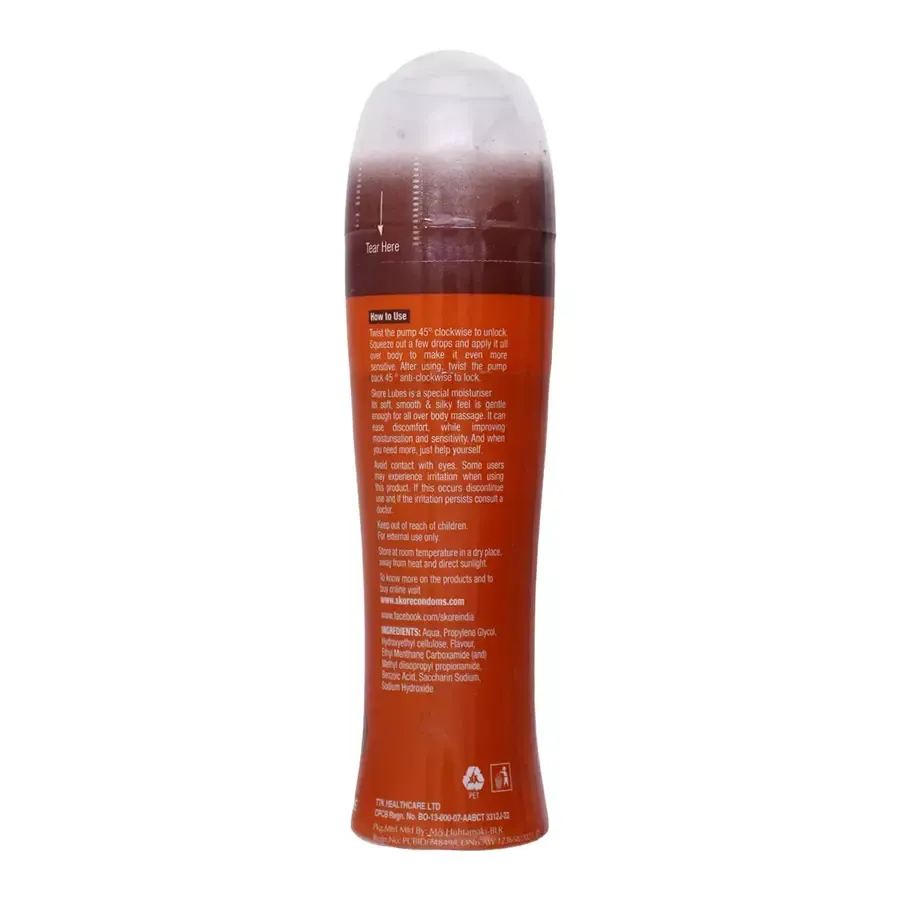Skore Chocolate Lubes 50 ml water-based personal lubricant bottle
