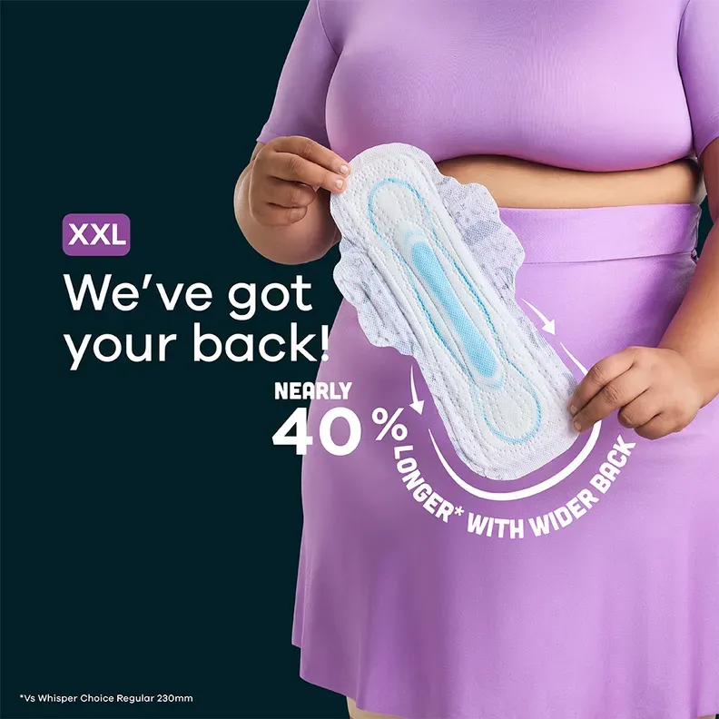 Whisper Bindazzz Ultra Nights XL+ Sanitary Pads 30 Pack