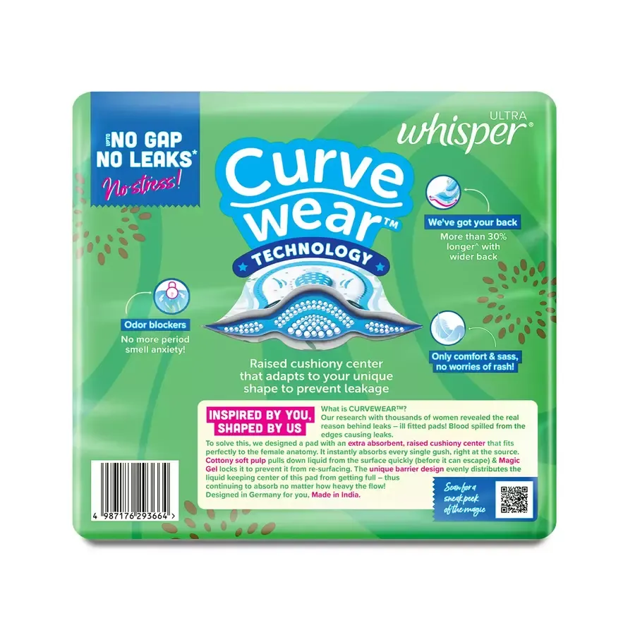 Whisper Ultra Clean Sanitary Pads for Women - 50 pads pack