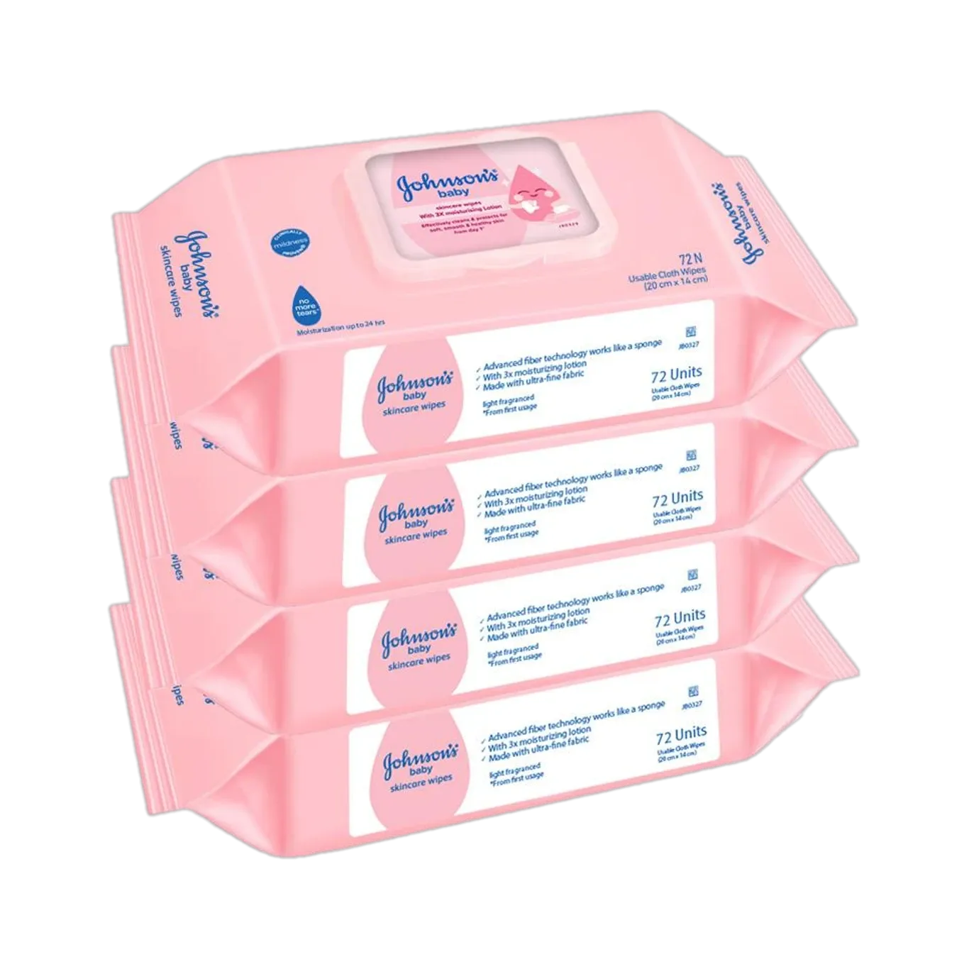 JOHNSON'S Wet Wipes | No Alcohol & Soap | 3x Moisturizing Lotion (288 Wipes)