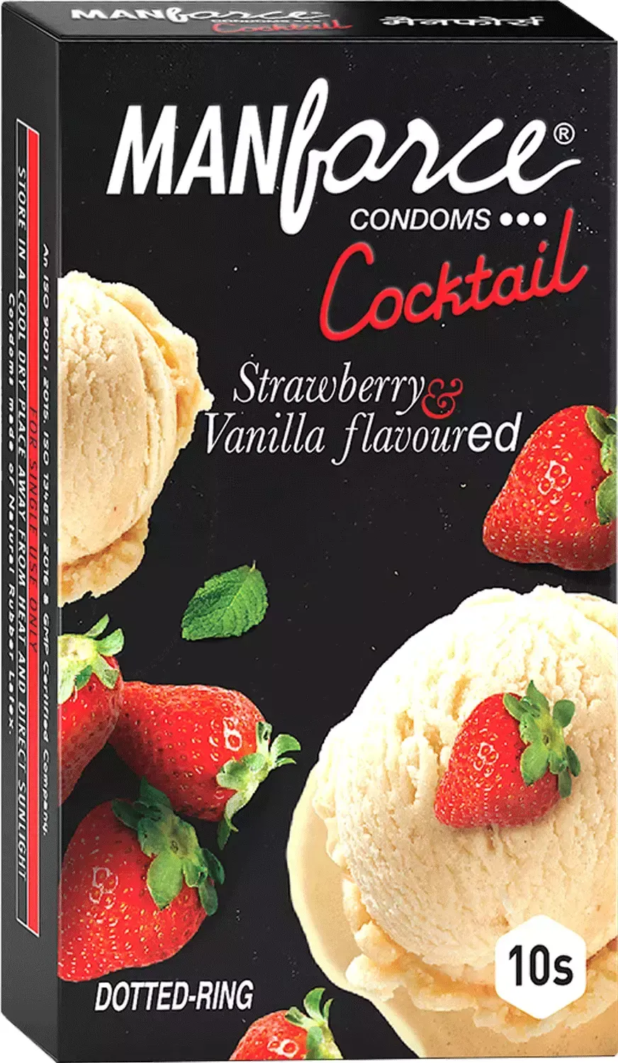 Manforce Cocktail Strawberry & Vanilla Flavoured | 10 Condoms