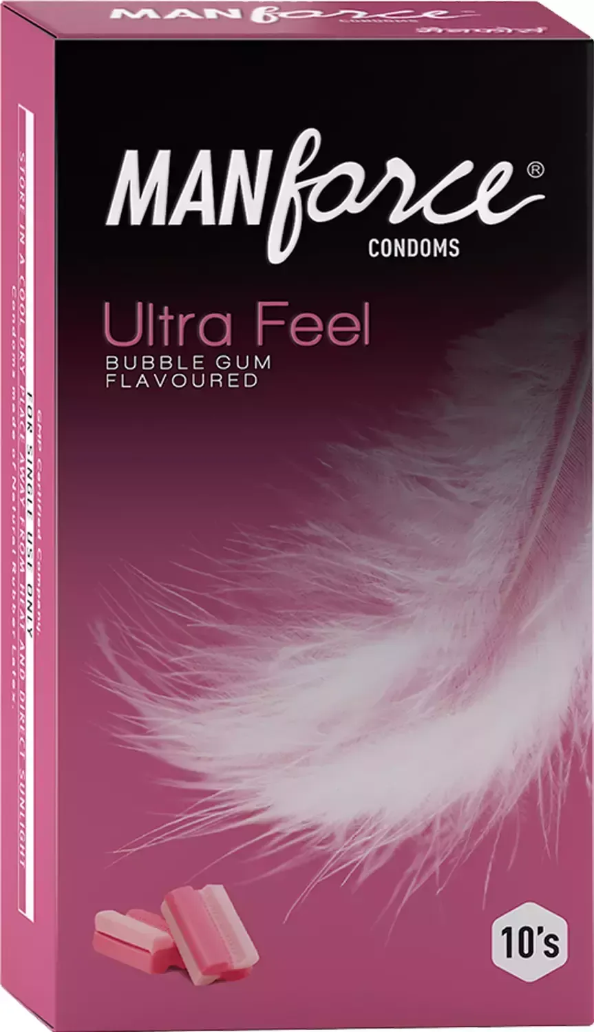 Manforce Ultra Feel Bubblegum Flavoured Condom 10 pcs
